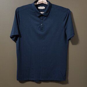 Lululemon Men's Evolution Polo Shirt Stryker Logo Blue XL